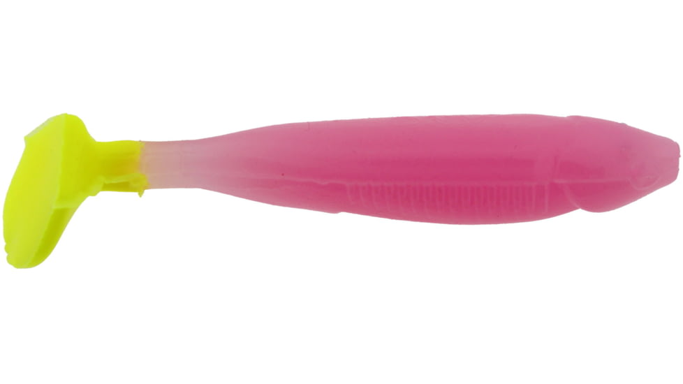 Bass Assassin Crappie Dapper Swimbait, 2in, 10 per Pack, Pink/Limetreuese Tail, 2, DDA48269