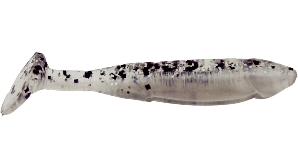 Bass Assassin Crappie Dapper Swimbait, 2in, 10 per Pack, Salt &amp; Pepper Silver Phantom, 2, DDA48336