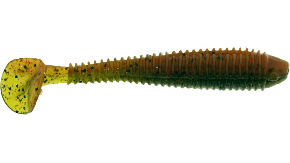 Bass Assassin Lures Litl Boss Swimbait, 3.5in, 6 per Pack, Mudbug, 3.5, BSA16517
