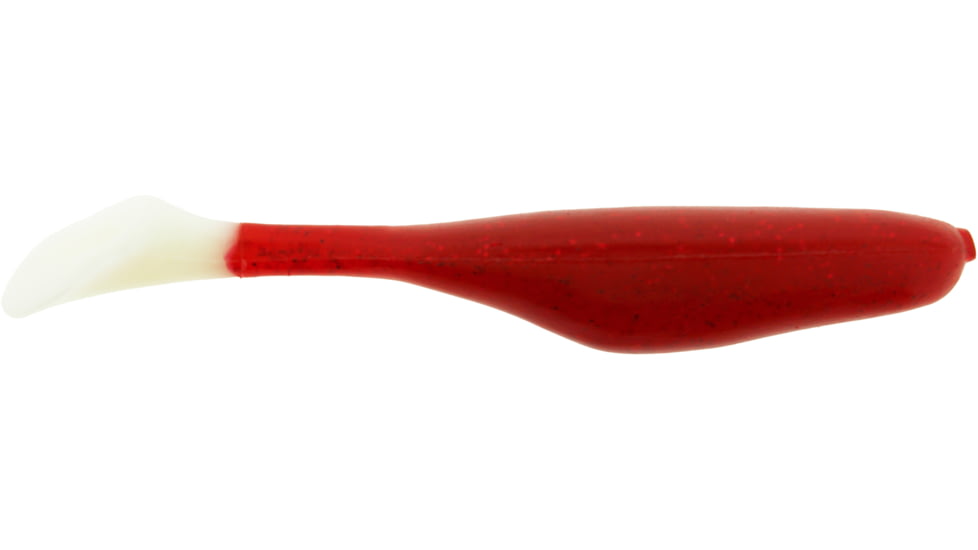 Bass Assassin Lures Turbo Shad Swimbait, 4in, 10 per Pack, Bloody White, 4, TSA30257