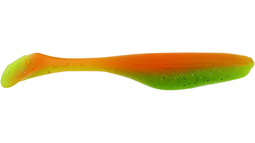 Bass Assassin Lures Turbo Shad Swimbait, 4in, 10 per Pack, Cantaloupe, 4, TSA30399