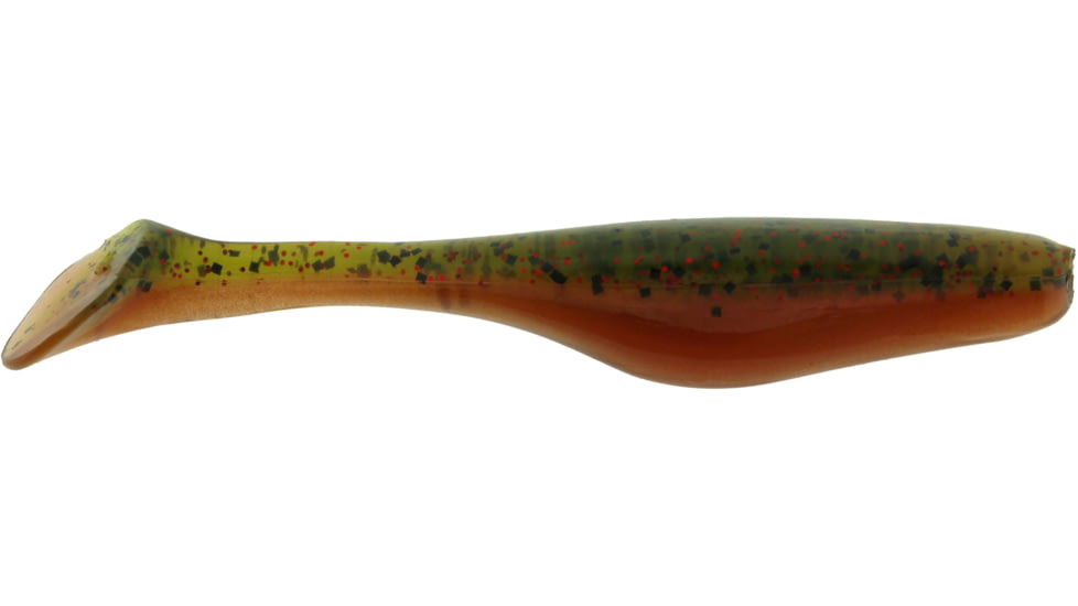 Bass Assassin Lures Turbo Shad Swimbait, 4in, 10 per Pack, Drunk Monkey, 4, TSA30514