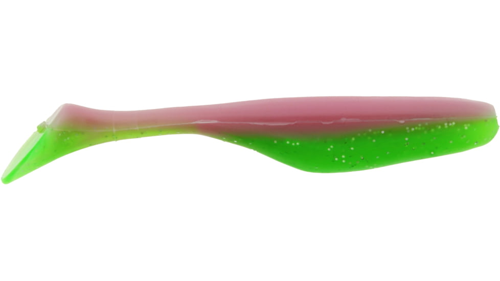 Bass Assassin Lures Turbo Shad Swimbait, 4in, 10 per Pack, Electric Chicken, 4, TSA30376