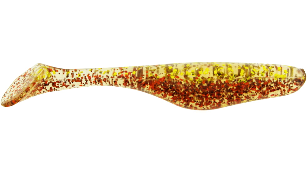 Bass Assassin Lures Turbo Shad Swimbait, 4in, 10 per Pack, Goldfish, 4, TSA30444
