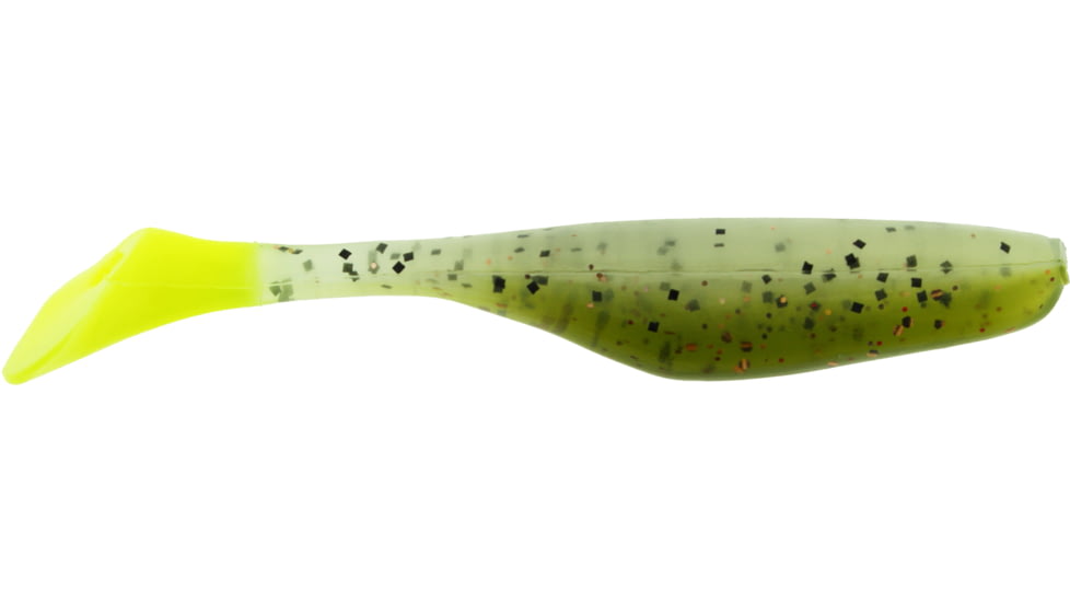 Bass Assassin Lures Turbo Shad Swimbait, 4in, 10 per Pack, Hot Chicken, 4, TSA30264