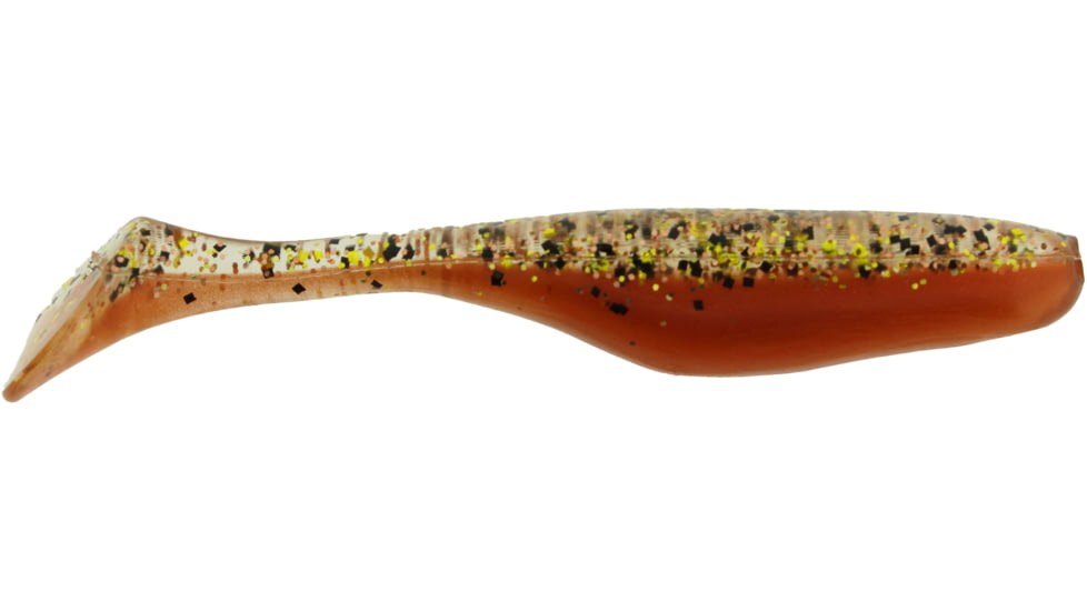 Bass Assassin Lures Turbo Shad Swimbait, 4in, 10 per Pack, New Penny, 4, TSA30377