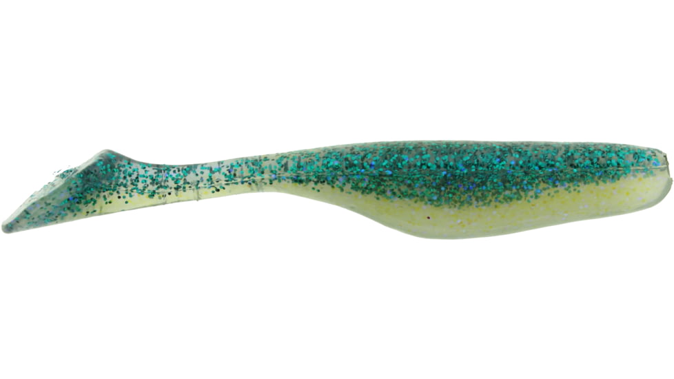 Bass Assassin Lures Turbo Shad Swimbait, 4in, 10 per Pack, Phantom Green, 4, TSA30583