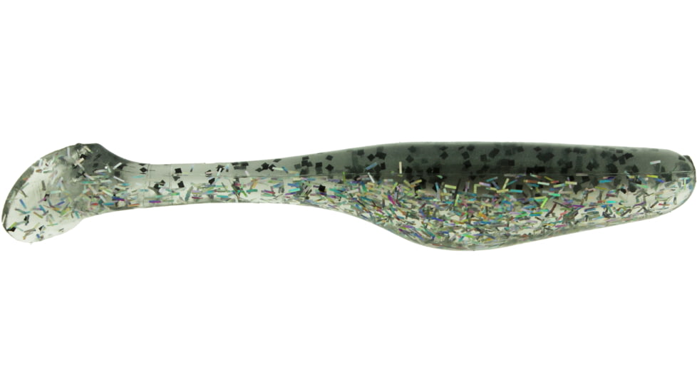 Bass Assassin Lures Turbo Shad Swimbait, 4in, 10 per Pack, Silver Mullet, 4, TSA30387