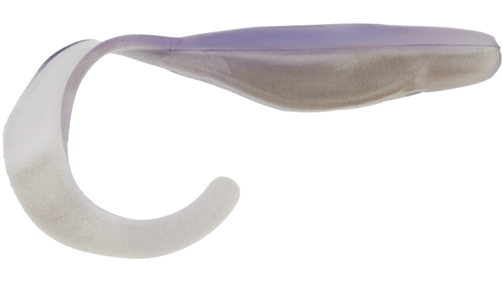Bass Assassin Walleye Assassin Curly Shad, 4in, 10 per Pack, Albino Shad, 4, WC33330