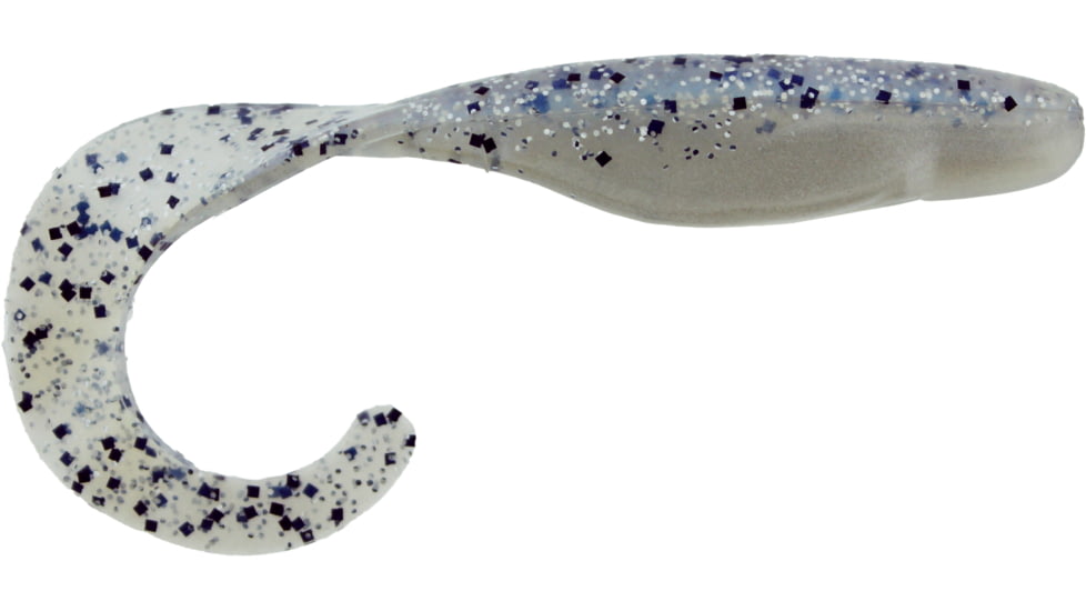 Bass Assassin Walleye Assassin Curly Shad, 4in, 10 per Pack, Crystal Shad, 4, WC33343