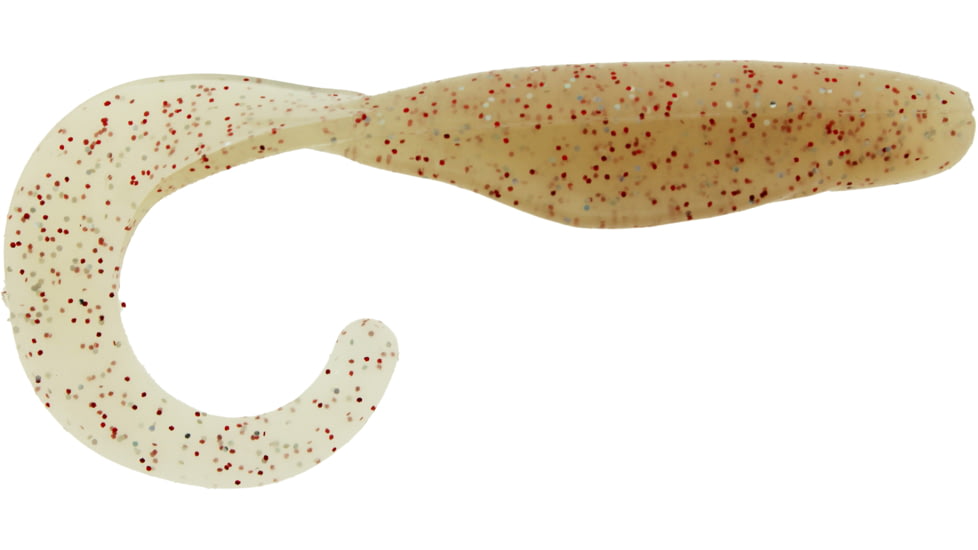 Bass Assassin Walleye Assassin Curly Shad, 4in, 10 per Pack, Shrimp, 4, WC33409
