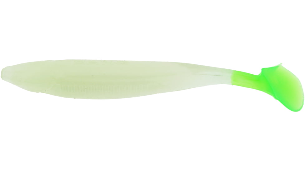 Bass Assassin Walleye Assassin Die Dapper, 3in, 10 per Pack, Glow/Chartreuse Tail, 3, WDD82250