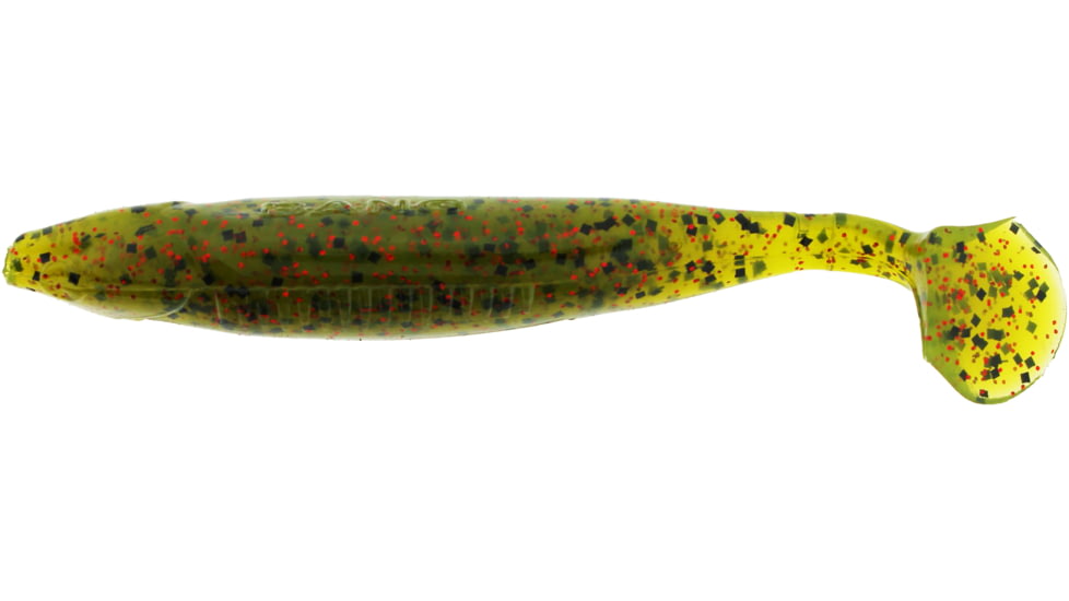 Bass Assassin Walleye Assassin Die Dapper, 3in, 10 per Pack, Watermelon/Red Glitter, 3, WDD82410