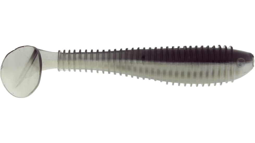 Bass Assassin Walleye Assassin Litl Boss, 3.5in, 6 per Pack, Black Shad, 3.5, WBS31300