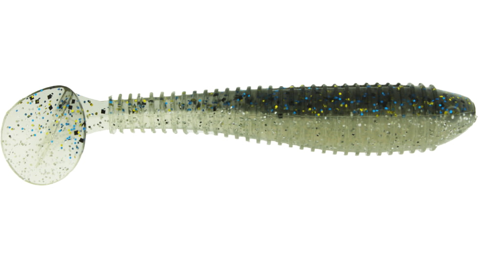 Bass Assassin Walleye Assassin Litl Boss, 3.5in, 6 per Pack, Bluegill Flash, 3.5, WBS31461