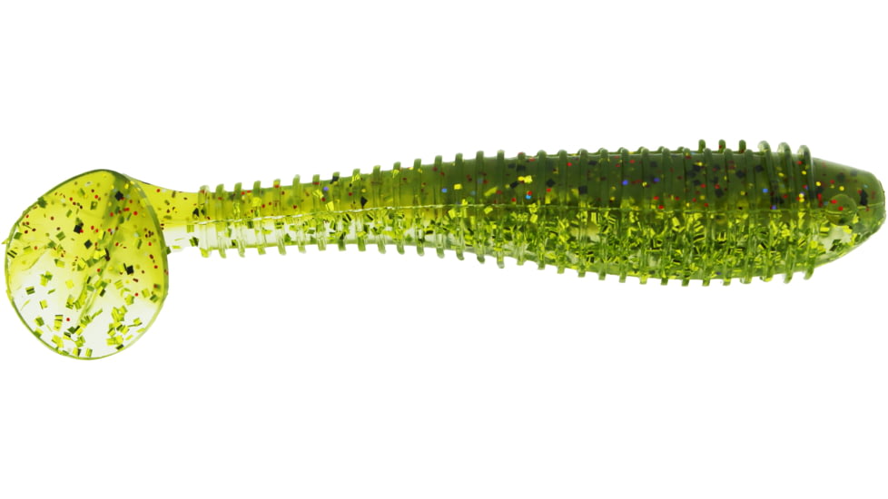 Bass Assassin Walleye Assassin Litl Boss, 3.5in, 6 per Pack, Chartreuse Toad, 3.5, WBS31559
