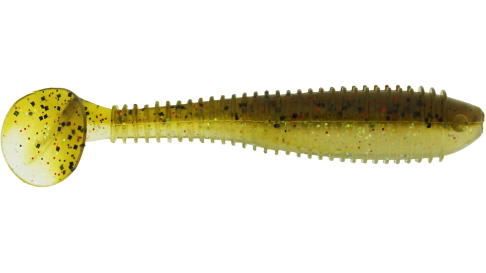 Bass Assassin Walleye Assassin Litl Boss, 3.5in, 6 per Pack, Chico's Red Ear, 3.5, WBS31540