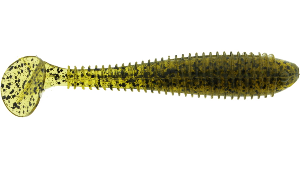 Bass Assassin Walleye Assassin Litl Boss, 3.5in, 6 per Pack, Green Pumpkin, 3.5, WBS31458