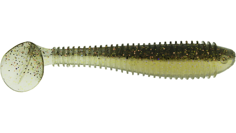 Bass Assassin Walleye Assassin Litl Boss, 3.5in, 6 per Pack, Mat Shad, 3.5, WBS31504