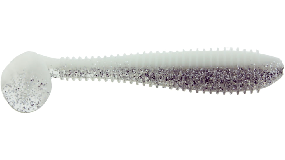 Bass Assassin Walleye Assassin Litl Boss, 3.5in, 6 per Pack, Silver Ghost, 3.5, WBS31561