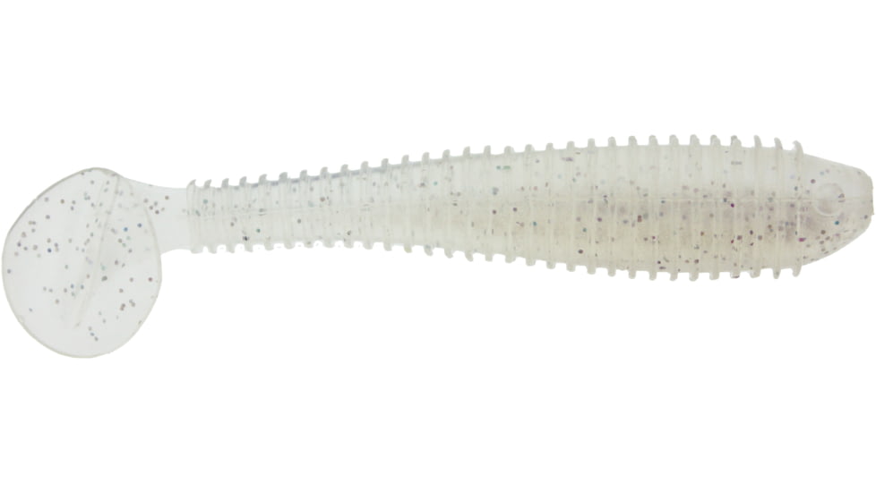 Bass Assassin Walleye Assassin Litl Boss, 3.5in, 6 per Pack, Snow Storm, 3.5, WBS31438