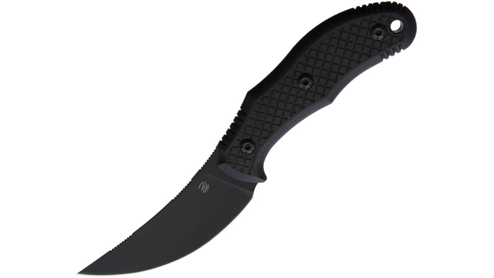Bastinelli Creations Chopper Fixed Blade Knife, 3.5 black oxide coated Bohler M390 stainless upsw, Black textured G10 handle, CHOPPER FIXED BLADE