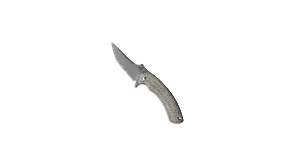 Bastinelli Creations, Fox Knives Bastinelli Creations Gecko Frame Lock Gray Ti/Canvas Micarta 3.35" SW*DISC*, Gray, Bohler N690, adult, BHQ-231142