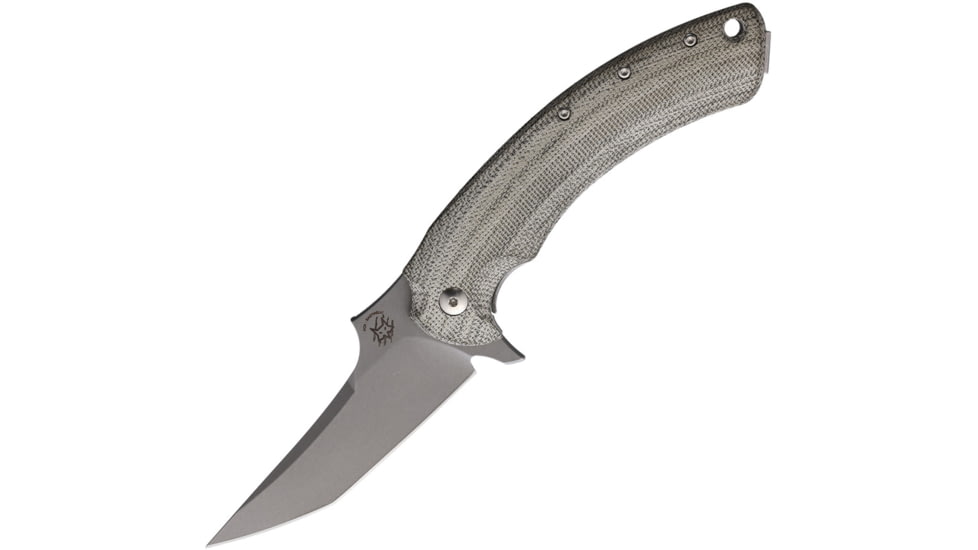 Bastinelli Creations Gecko Framelock Folding Knife, Green micarta handle with titanium back handle, GECKO FOLDER SW