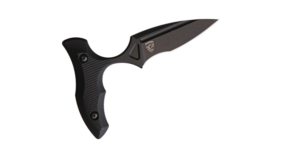 Bastinelli Creations MANAIA Push Dagger Knives - Push Dagger, 6.25in Overall, 3.5in Black SW N690 SS Blade, Black G10 Handle, Jared Wihongi Collaboration, Black Kydex Sheath, Black, MANAIA 3D BLACK