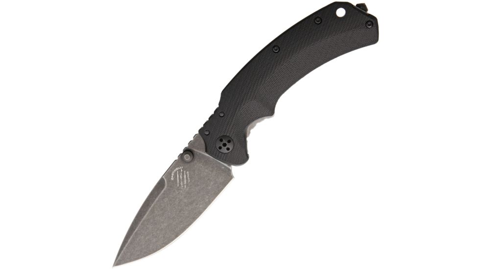 Bastinelli Creations R.E.D. Folder Dark Stonewashed Folding Knife,3.25in,Dark Stonewash,Black,G10 Handle BAS02