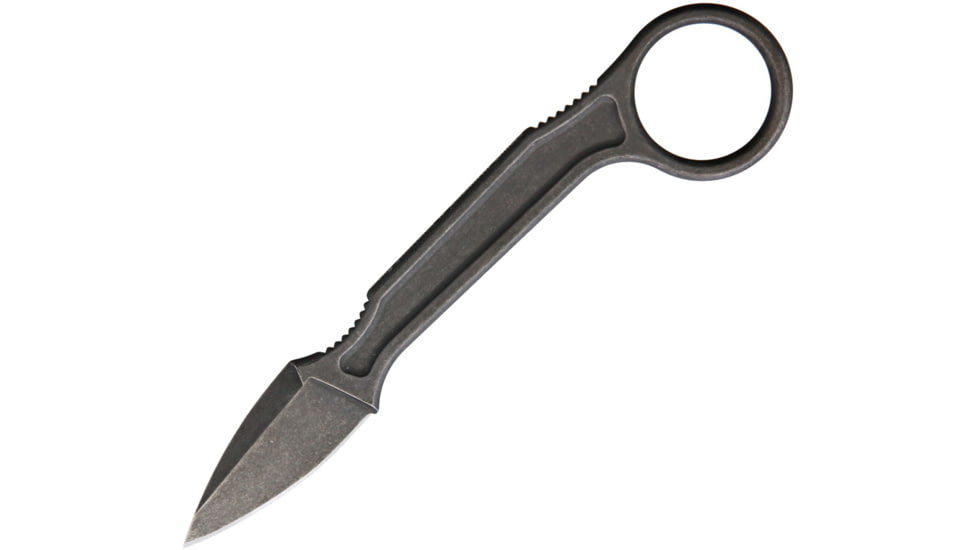 Bastinelli Creations SPADE Fixed Blade Knife, 1.75 stonewash finish Bohler N690 stainless blade, One-piece construction, SPADE PLAIN EDGE