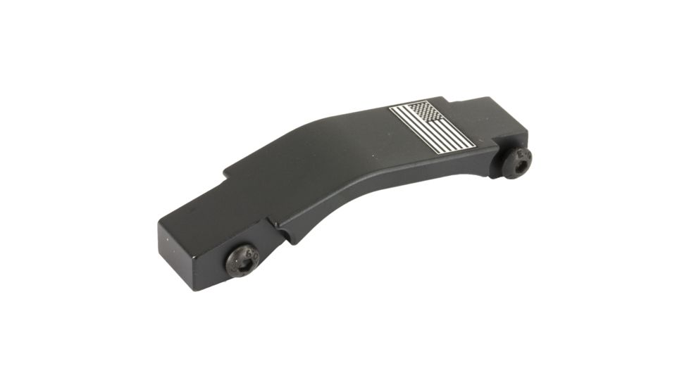 Bastion 5.56/223 AR Threaded Trigger Guard w/ Flag, Black and White, BASARFL-GRD-BW-USAFLG