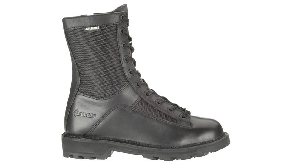 Bates Footwear 8in DuraShocks Lace-to-toe Side Zip Boot, Black, 10.0EW 018464235227