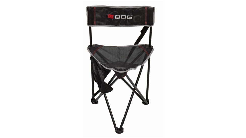 Bog-Pod Triple Play Chair, 3 Legs, Black, Steel Frame, Exterior Pocket, 1117130