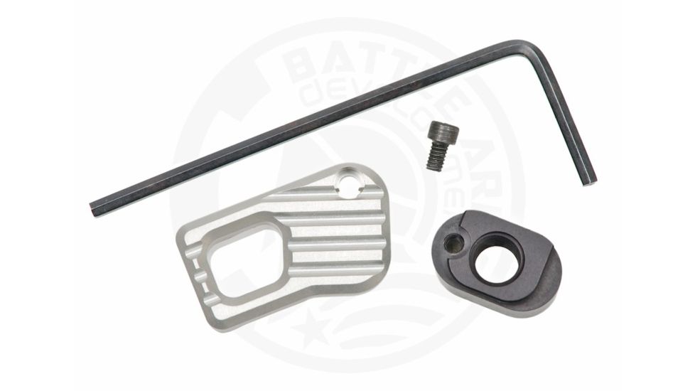 Battle Arms Development AR15 Enhanced Modular Magazine Release, Silver BAD-EMMR-L-C