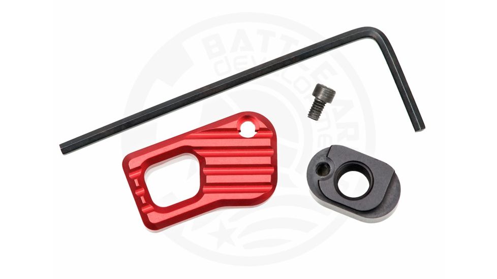 Battle Arms Development AR15 Enhanced Modular Magazine Release, Red BAD-EMMR-L-R