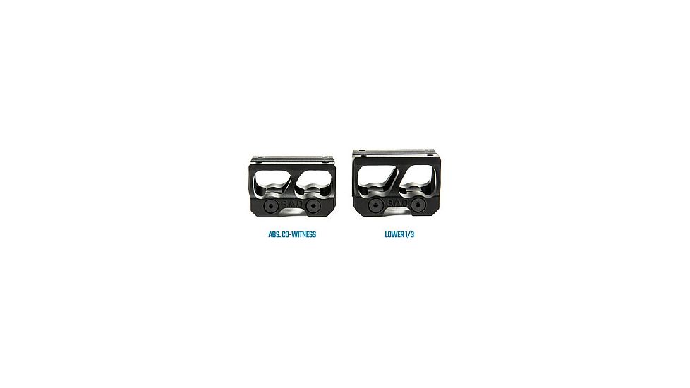 Battle Arms Development Lightweight Optic Mount, Trijicon MRO, Lower 1/3, Black BAD-LOM-MRO-1/3-B