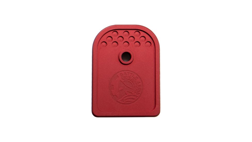 Battle Arms Development Magazine Baseplate Glock 9mm, Red, BAD-BP-G9-R