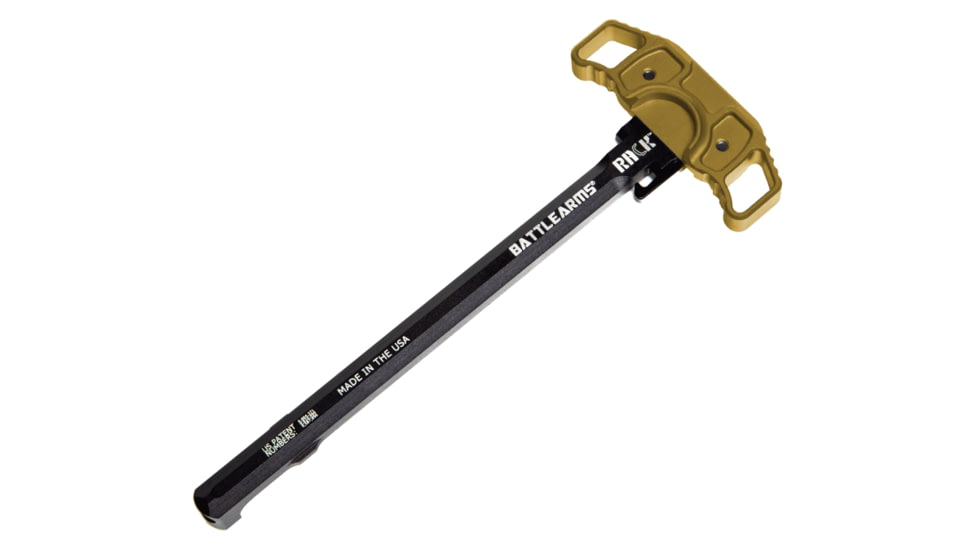 Battle Arms Development RACK AR15 Charging Handle, Gold, BAD-RACK-15-GOLD