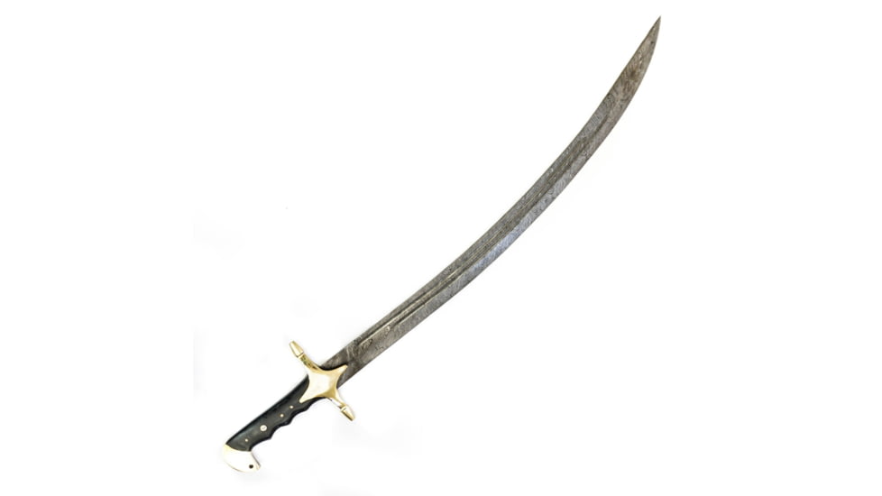Battling Blades Arabian Scimitar High Carbon Damascus Steel Sword, 37in, 1551973187618