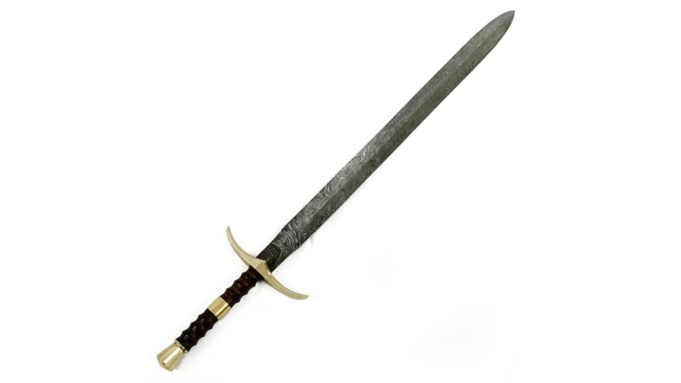 Battling Blades Bastard Short High Carbon Damascus Steel Longsword, 28in, 432288661538