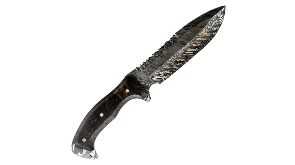 Battling Blades Bowie 2 Hunting Knife, High Carbon Damascus Steel Blade, 555208146978