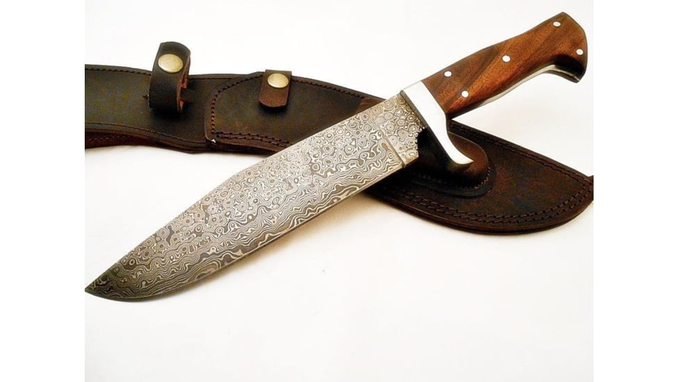 Battling Blades Bowie 5 Hunting Knife, High Carbon Damascus Steel Blade, 1497396314146