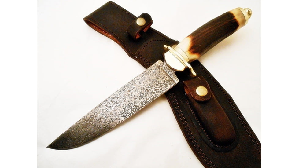 Battling Blades Bowie 6 Knife, High Carbon Damascus Steel Blade, 1497402966050