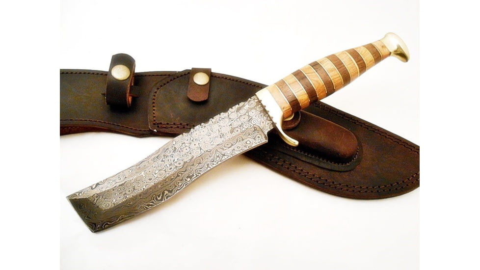 Battling Blades Bowie Copy Of Tanto Knife, High Carbon Damascus Steel Blade, 12in, 1497440419874