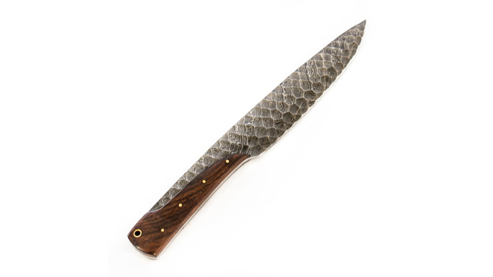 Battling Blades Bowie Ridged Outdoors High Carbon Damascus Steel Blade Hunting Knife, 12in, 6044781609132