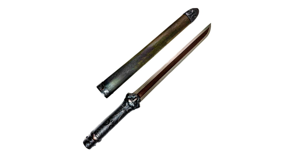 Battling Blades Chifu Legendary Dragon High Carbon Damascus Steel Sword, Red, 21in, 7077093736620