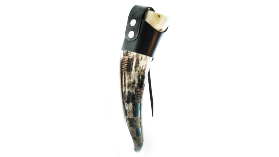 Battling Blades Etched Viking Drinking Horn, Small, Leather Belt Holder, 10 Fl Oz, 1387277746210