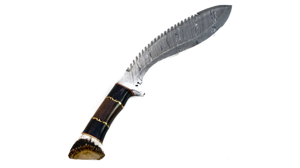 Battling Blades Gurkha Kukris Handmade High Carbon Damascus Steel Machete Knife, 16in, 446199889954