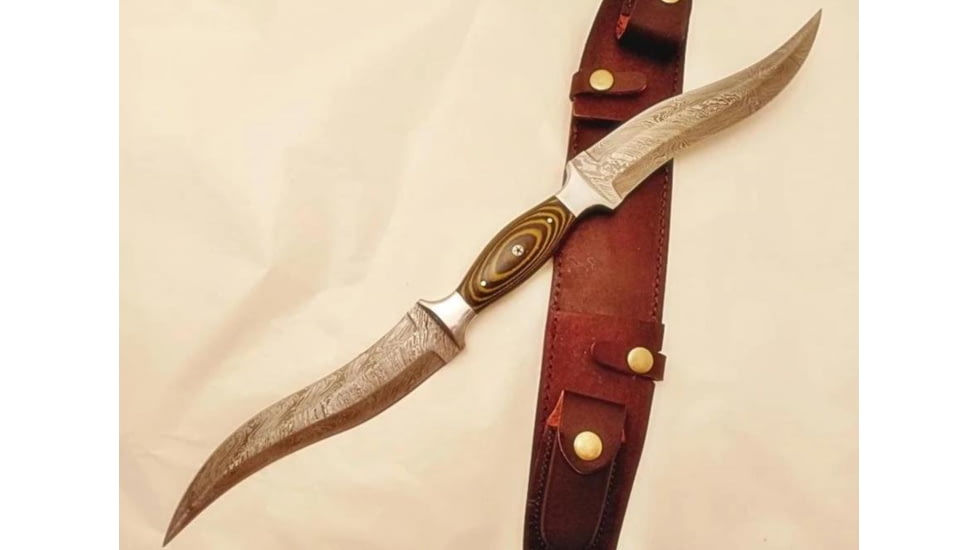 Battling Blades Haladie Khaladi Double Blade Dagger Sword, High Carbon Damascus Steel, 642107572258